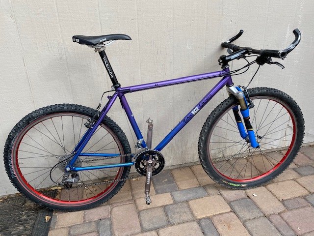 1995 Yo Eddy M Saphire Fade with XTR build FAT COGS Fat